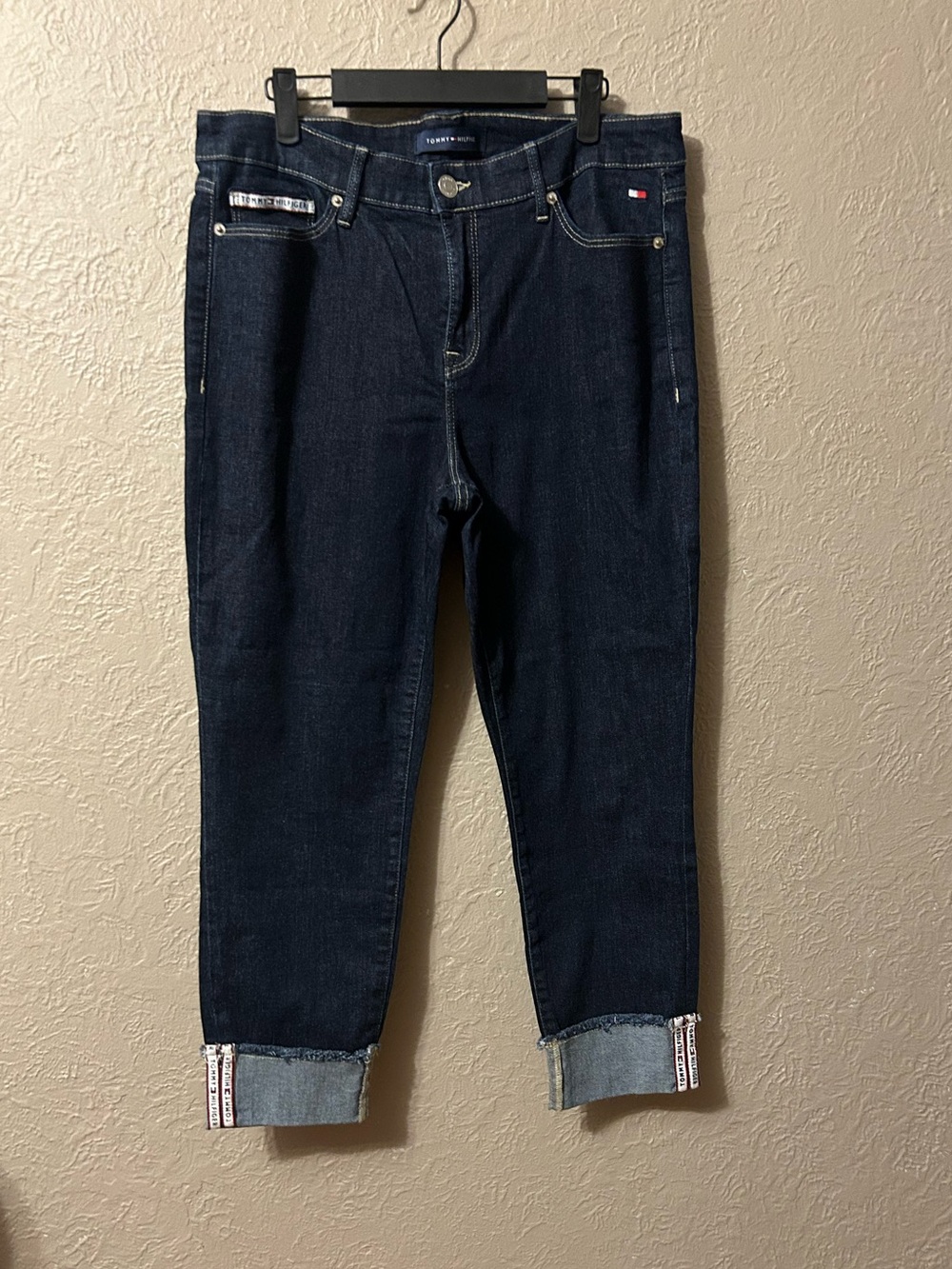 Tommy Hilfiger Men’s Dark Indigo Slim Straight Jeans